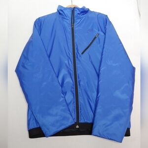 Nike Vintage Blue Black Down Filled Bomber Light Puffer Jacket M 8‎ 10 Sample 06
